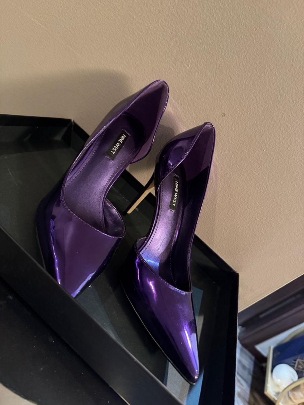 Nine West Shiny Violet Pointed-Toe Stiletto Pumps